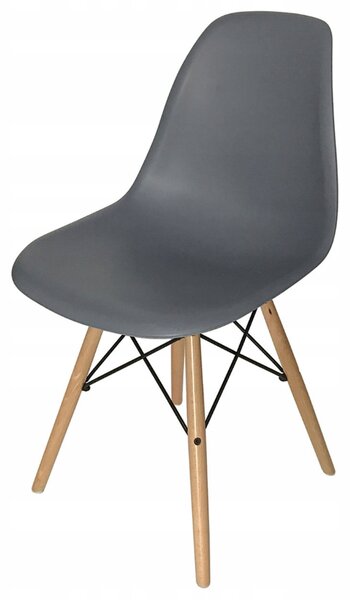 Jedálenská stolička BASIC tmavo sivá - škandinávsky štýl