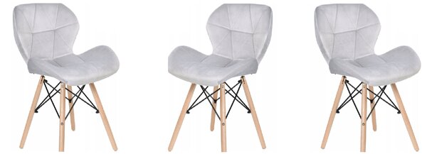 Jedálenské stoličky SKY svetlo sivé 4 ks - škandinávsky štýl