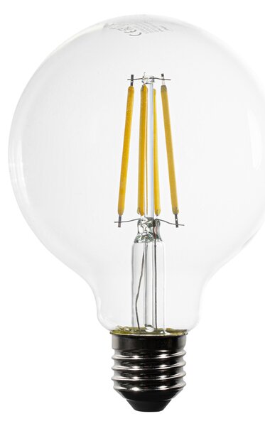 Sada 5 LED žiaroviek E27 G95 číre vlákno 3,8W 806 lm 3000K