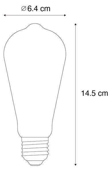 Sada 5 LED žiaroviek E27 ST64 číra 3.8W 806 lm 3000K