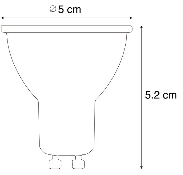 Sada 5 stmievateľných LED žiaroviek GU10 50 3,9 W 450 lm 3000 K Longlife