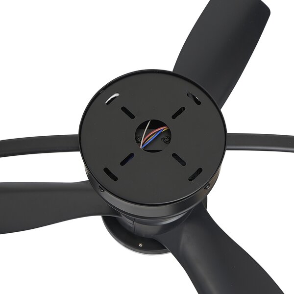 Stropný ventilátor čierny vrátane LED s diaľkovým ovládaním - Steer