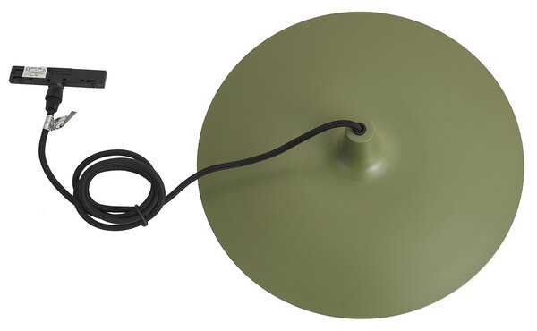 Retro závesná lampa zelená pre koľajnicový systém 1-fázový - Slimline Panzi