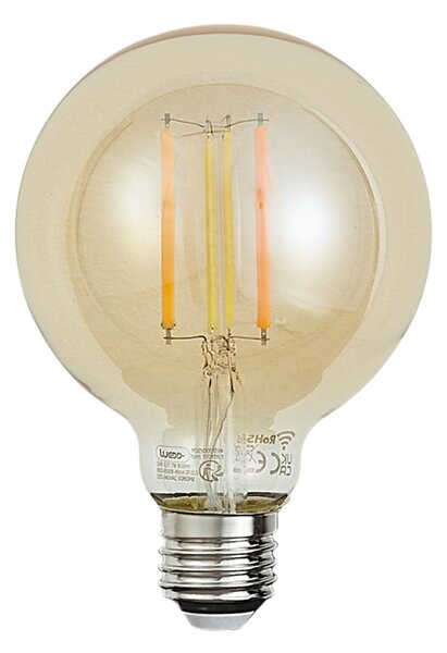 Sada 5 inteligentných stmievateľných LED žiaroviek E27 G95 zlatá 7W 806 lm 1800-6500K