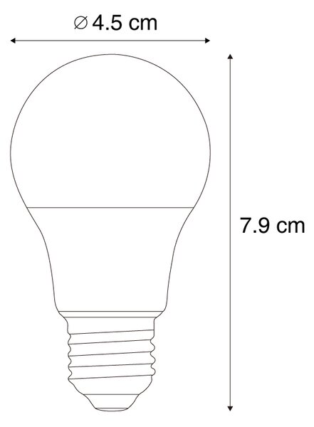 Sada 5 inteligentných stmievateľných LED žiaroviek E27 P45 Opal 4,9 W 470 lm 2200 – 4 000 K