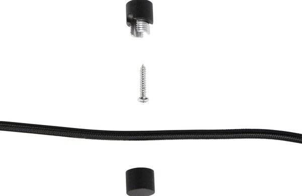Cavalux Pendant Lamp: Black Fitting, Brown Shade with White Interior, and Plug - 31.5cm