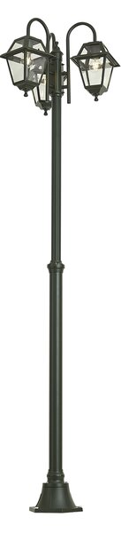 Klasická vonkajšia lampa tmavozelená 235 cm 3-svetlá IP44 - Berta