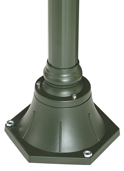 Klasická vonkajšia lampa tmavozelená 235 cm 3-svetlá IP44 - Berta