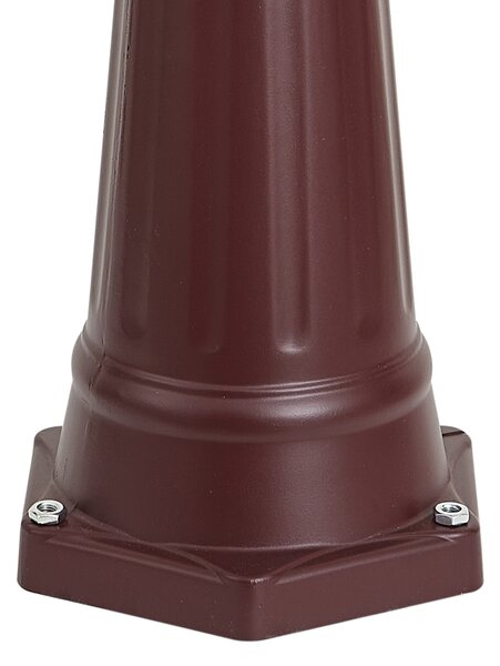 Klasická vonkajšia lampa tmavočervená 220 cm 3-svetlá IP44 - Havana