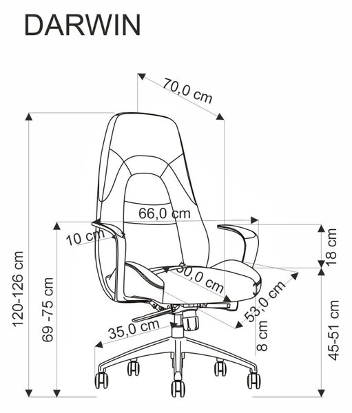 Halmar Kancelárske kreslo DARWIN cappuccino