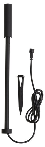 Moderné záhradné bodové svietidlo 12V čierne 10cm vr. LED IP65 - Voltaire Lino
