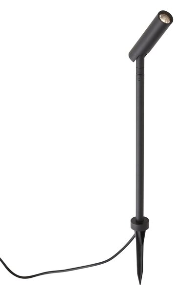 Moderné záhradné bodové svietidlo 12V čierne 10cm vr. LED IP65 - Voltaire Lino