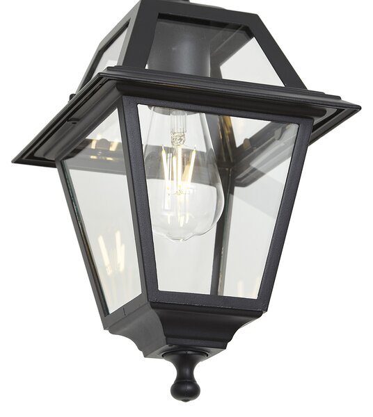 Klasická vonkajšia závesná lampa čierna IP44 - Berta