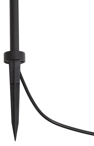 Moderné záhradné bodové svietidlo 12V čierne 10cm vr. LED IP65 - Voltaire Lino