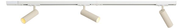 Moderný koľajnicový systém s 3 bodovými svetlami biely s béžovou 1-fázový GU10 35mm - Iconic Jeana Luxe