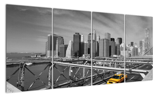 Obraz žltého taxíka (Obraz 160x80cm)