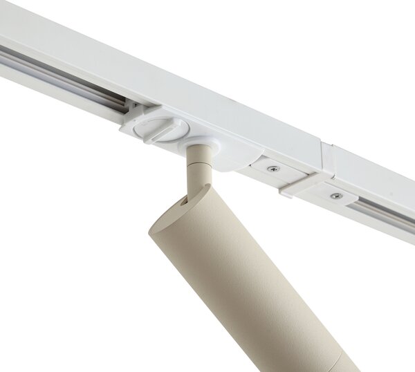 Moderný koľajnicový systém s 3 bodovými svetlami biely s béžovou 1-fázový GU10 35mm - Iconic Jeana Luxe