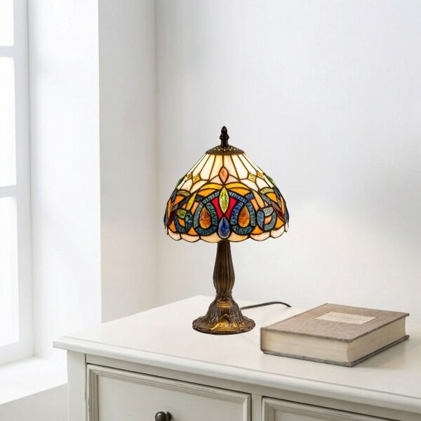 Brilagi - Tiffany vitrážová stolná lampa LUISA 1xE14/40W/230V