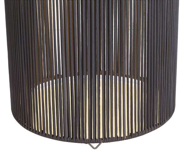Moderná vonkajšia stolná lampa tmavosivá vrátane LED nabíjateľnej a solárnej IP54 - Rope