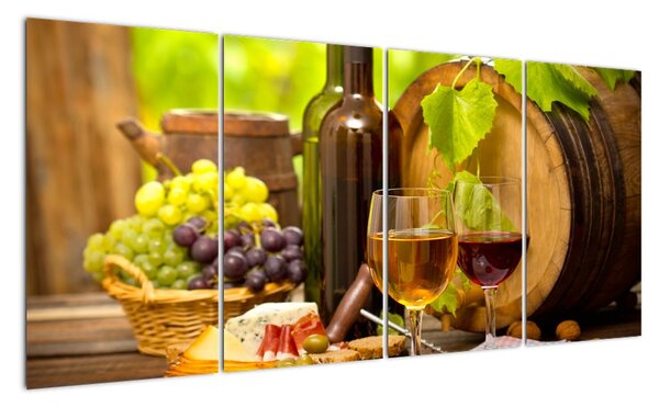 Obraz do kuchyne - víno (Obraz 160x80cm)