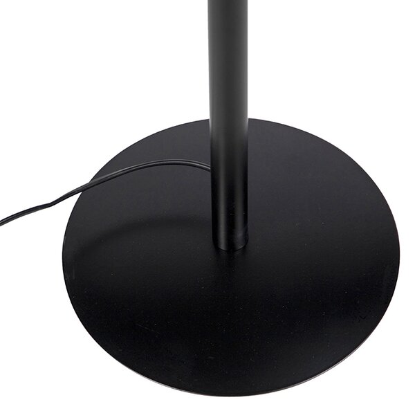 Botanická stojaca lampa čierna so zeleným tienidlom 40 cm - Simplo