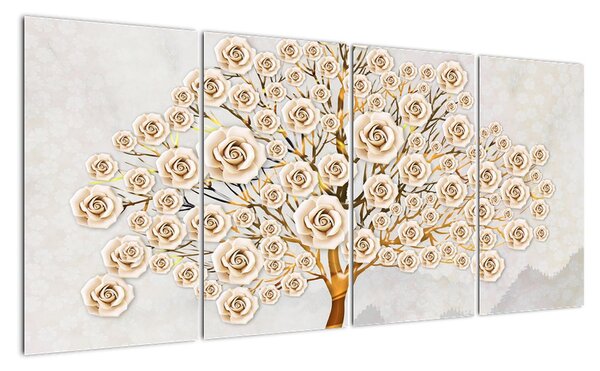 Zlatý strom - moderný obraz (Obraz 160x80cm)