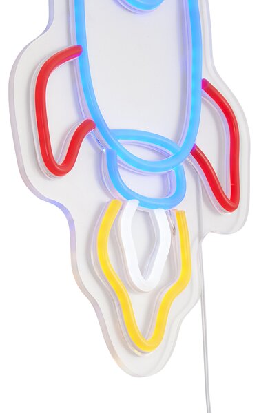 Neónová nástenná lampa viacfarebná vrátane LED - Rocket