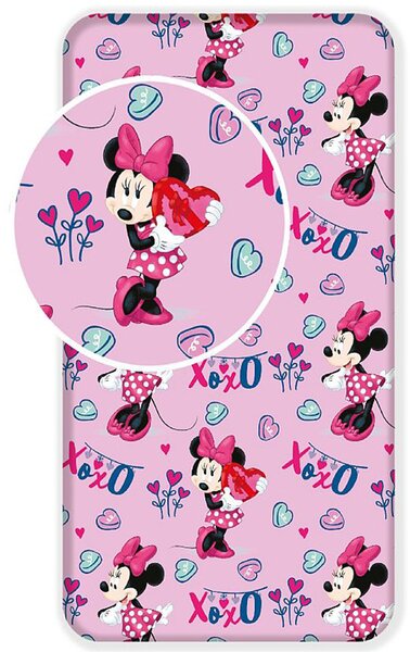 Plachta Minnie pink 90x200 cm 100% bavlna Jerry Fabrics