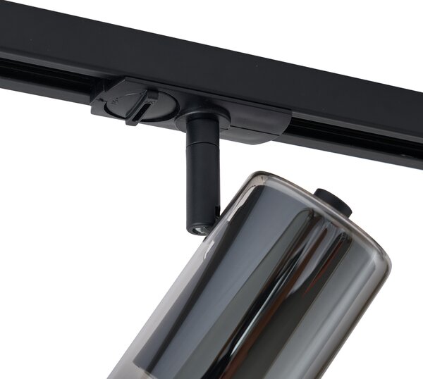 Moderný koľajnicový systém čierny s 3 reflektormi 1-fázový - Iconic Lloyd