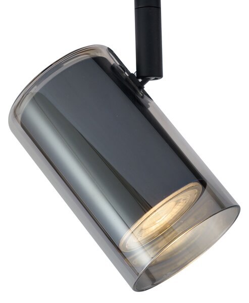 Moderný koľajnicový systém čierny s 5 reflektormi 1-fázový - Iconic Lloyd