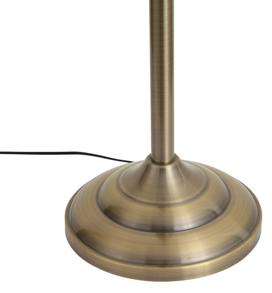 Klasická stojaca lampa bronzová s opálovým sklom - Katarina