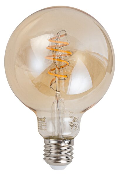 Sada 5 inteligentných stmievateľných LED žiaroviek E27 G95 jantárových 4.9W 320 lm 2500K Zigbee