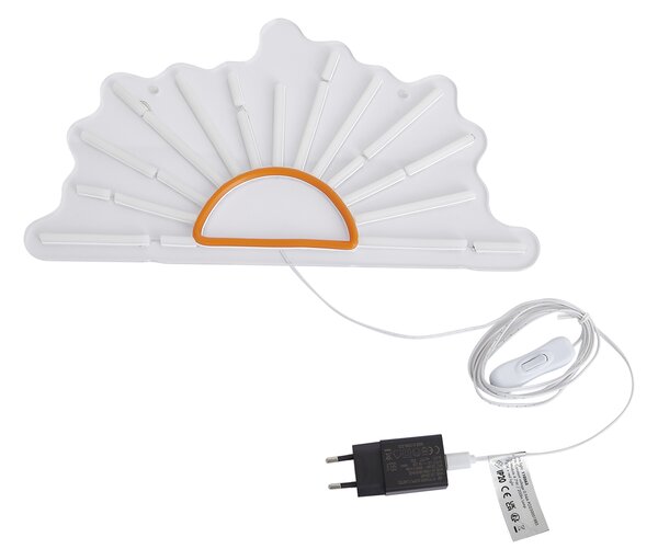 Neónová nástenná lampa Teplá biela s oranžovou Vrátane LED - Sunset