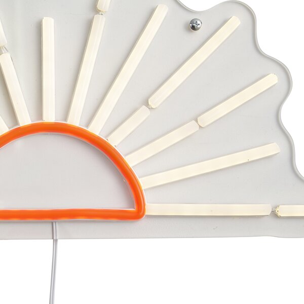 Neónová nástenná lampa Teplá biela s oranžovou Vrátane LED - Sunset