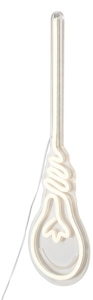 Neónová nástenná lampa teplá biela vrátane LED - žiarovka