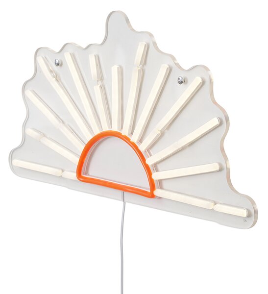 Neónová nástenná lampa Teplá biela s oranžovou Vrátane LED - Sunset