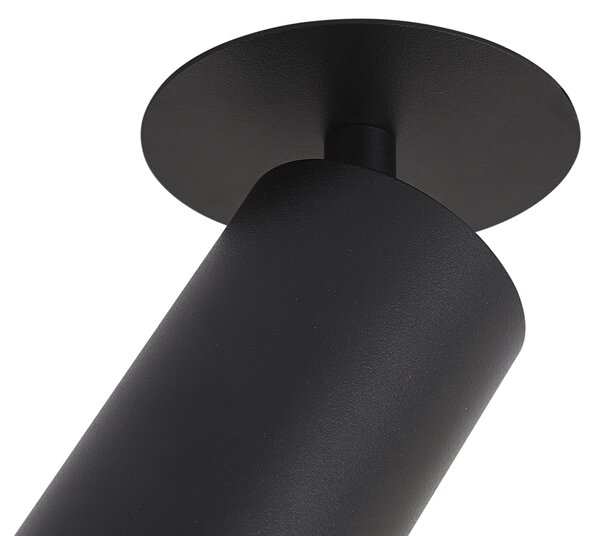 Moderné zapustené bodové svietidlo čierne GU10 50mm IP44 - Chels
