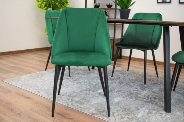 Zamatová stolička VENEZIA zelená