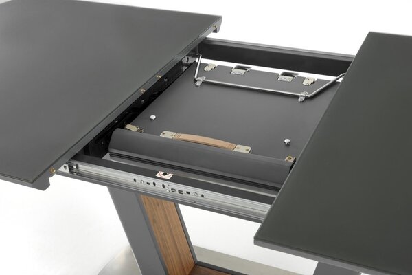 Halmar Rozkladací jedálenský stôl BILOTTI 160(200)x90 antracit mat/orech