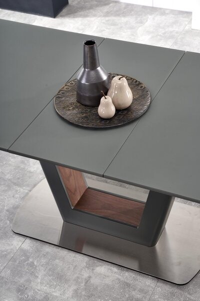 Halmar Rozkladací jedálenský stôl BILOTTI 160(200)x90 antracit mat/orech