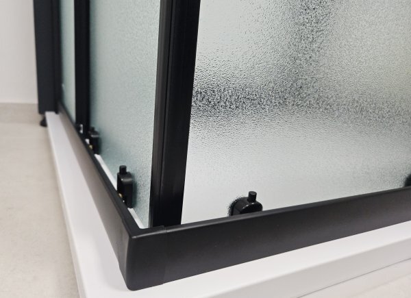 POINT BLACK ROCKY 90x80 Grape Obdĺžnikový sprchovací kút s mramorovou vaničkou