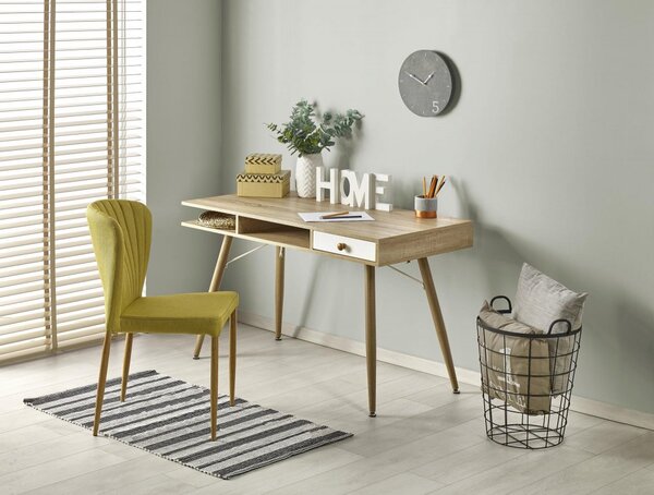 Halmar Písací stôl B34 dub sonoma/biely