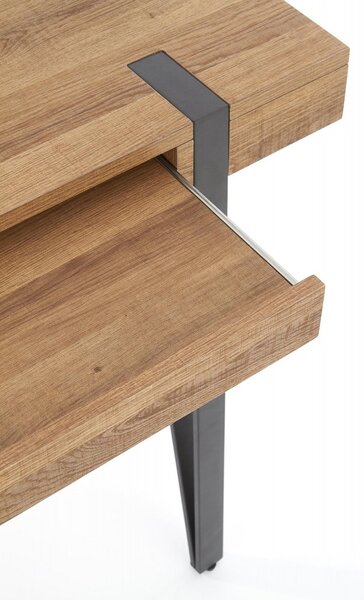 Halmar Písací stôl B39 čierny/orech medový