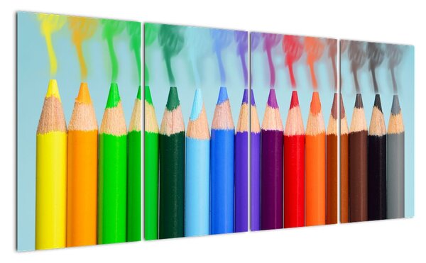 Obraz farebných pasteliek (Obraz 160x80cm)