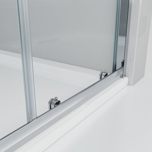 NICOL COMBI II Chróm 80x100x80 Číre Sprchovací kút s posuvnými dverami