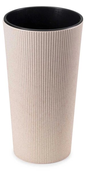 PLASTOVÝ KVETINÁČ URBANIKA ECO 19,5X36,5 CM BÉŽOVÁ