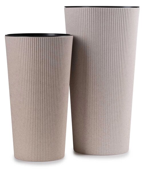 PLASTOVÝ KVETINÁČ URBANIKA ECO 19,5X36,5 CM BÉŽOVÁ