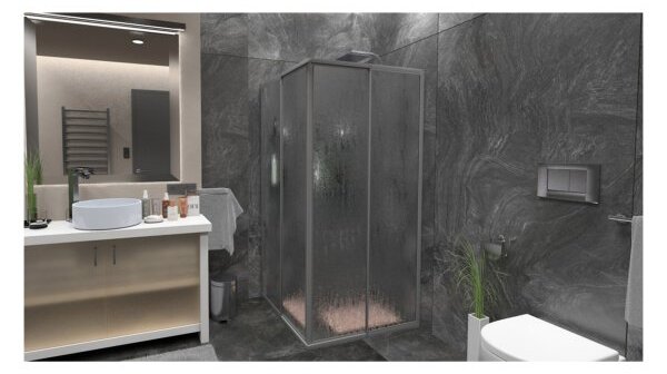 RIO CHROM 80-90 Sprchovací kút štvorcový