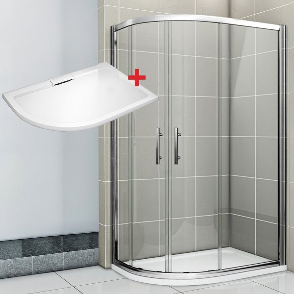 NATALI HARD 100x80 Clear Pravý Sprchovací kút asymetrický