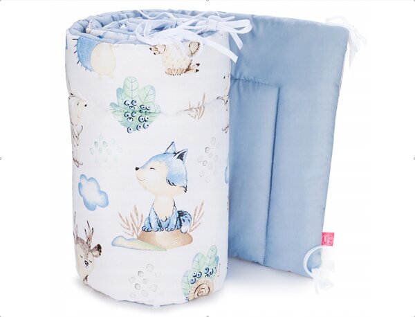 Vulpi Mantinel do postieľky 180x30 Baby Boom Farba: modrá-zvieratká